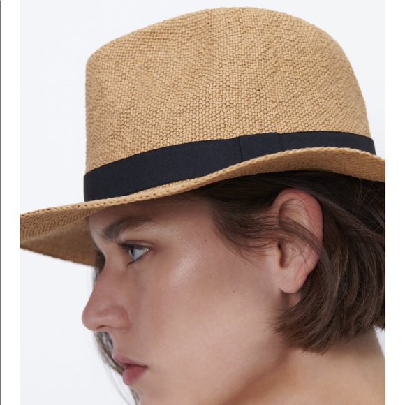 Zara ribbon trim woven hat main image 4